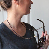 Cordon de lunettes en pierres naturelles fait main